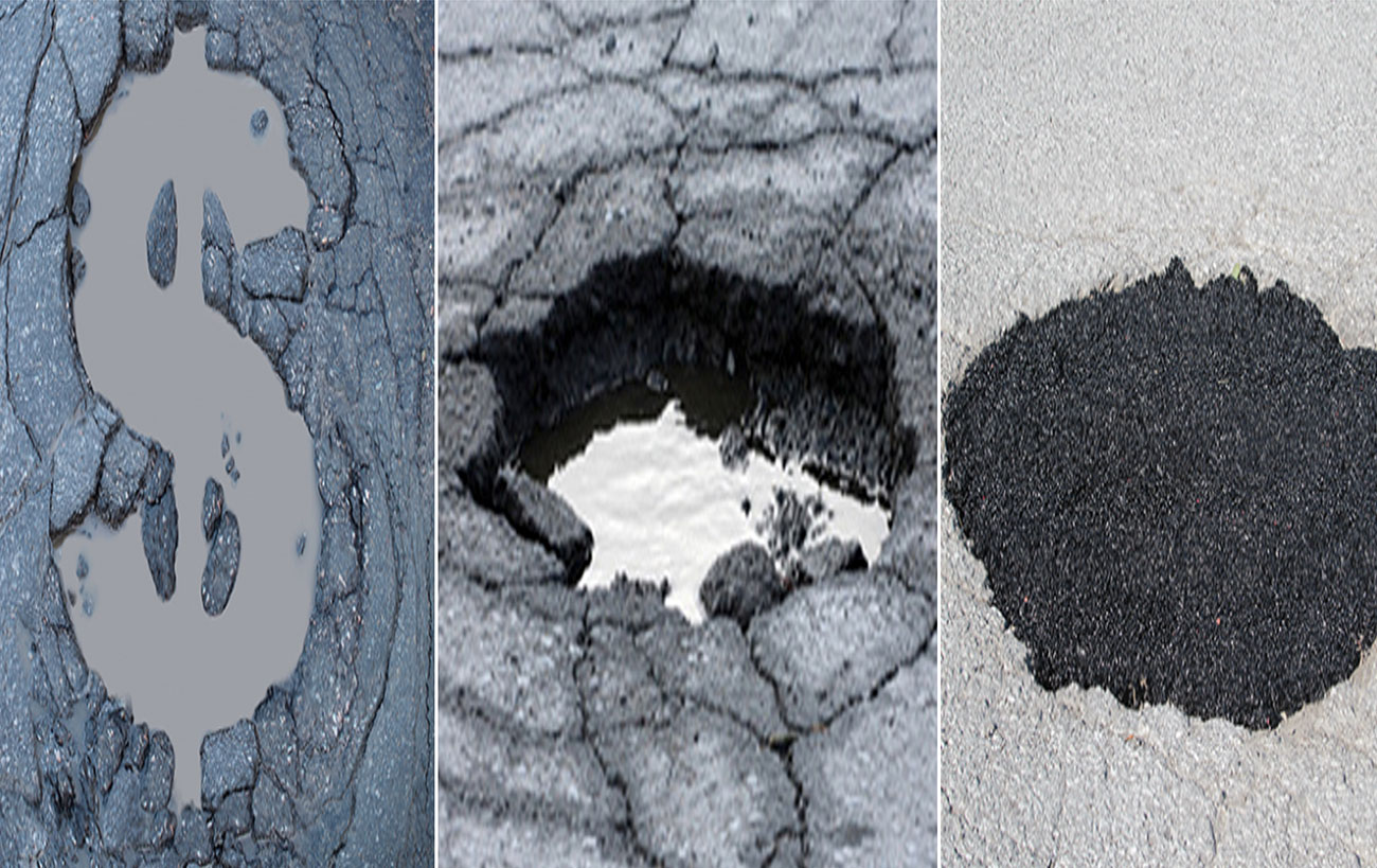 Parking lot crack repair
